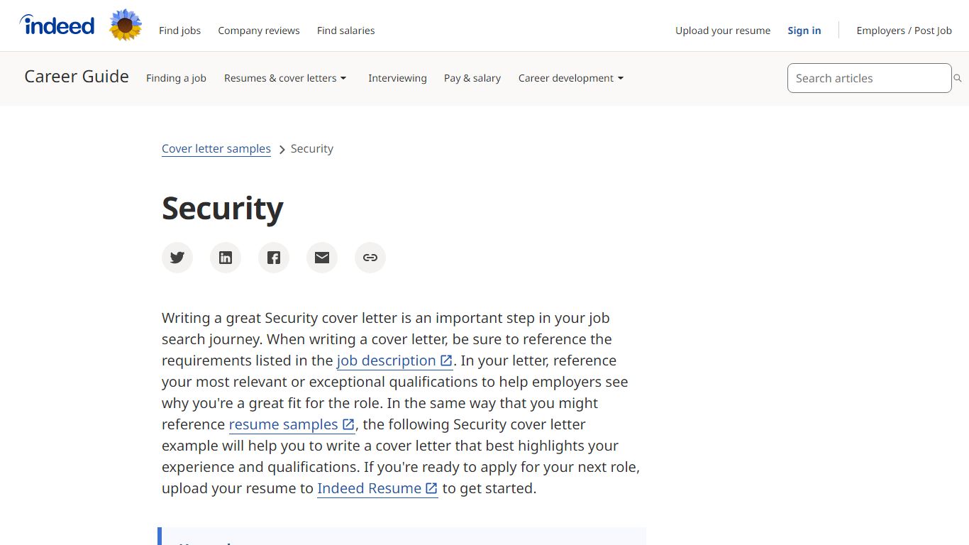 Security Cover Letter Examples and Templates | Indeed.com