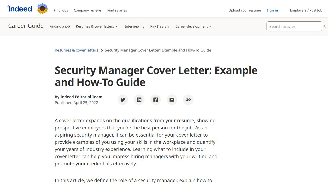 Security Manager Cover Letter: Example and How-To Guide