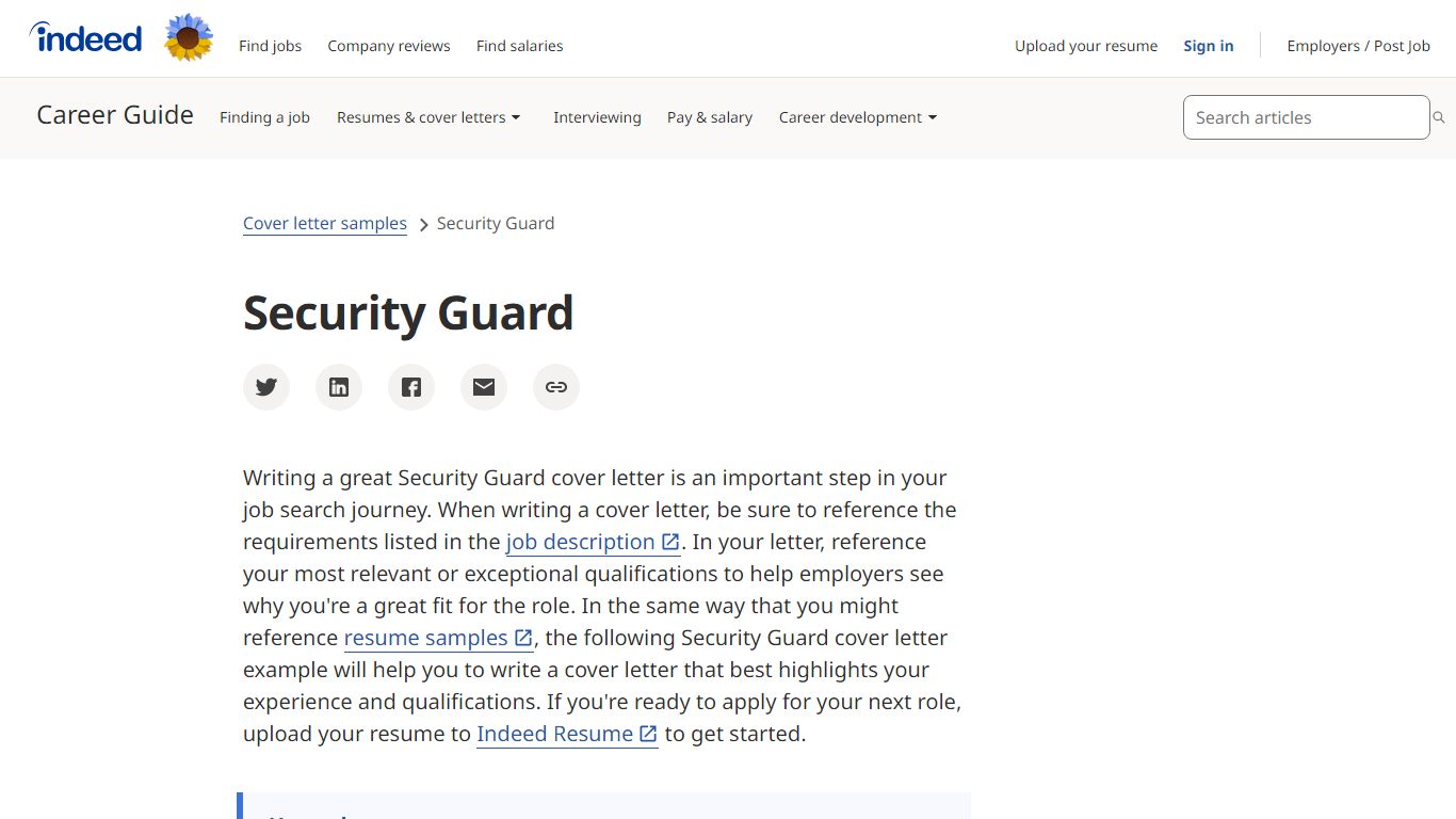 Security Guard Cover Letter Examples and Templates - Indeed